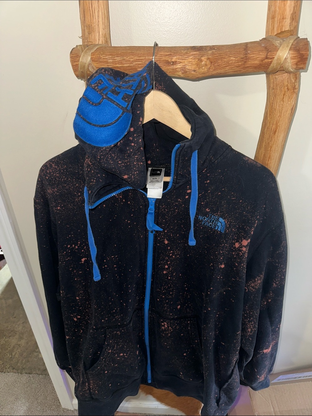 The North Face Custom Zip Up Hoodie Bleached